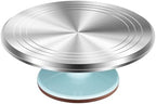 12" Blue Aluminum Alloy Cake Turntable, Cake Stand for Decorating in Blue