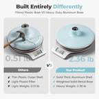 12" Blue Aluminum Alloy Cake Turntable, Cake Stand for Decorating in Blue, alternate view 2