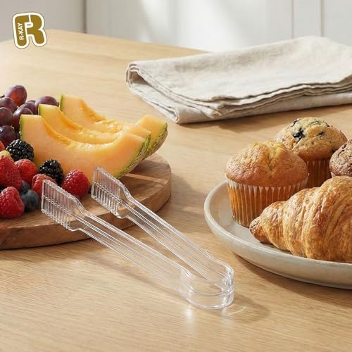 12 Combo Pack, 6 Clear Small Serving Tongs And 6 Clear Plastic Scoops For Candy Buffet Containers Set - Premium, alternate