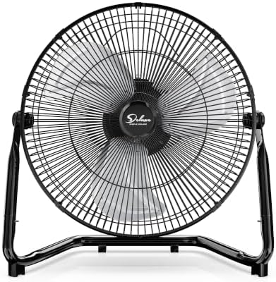 12" Comfort Zone Cradle Floor Fan, 3-Speed High Velocity,360°Adjustable Tilt, Home Bedroom Office, 1 Pack