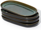 12" Deep Serving Platters, Stoneware Party Tray Set for Entertaining, Microwave Safe Large Platter for