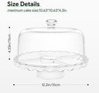 12" Dome Cover Acrylic Cake Stand with Lid in circular, alternate view 3