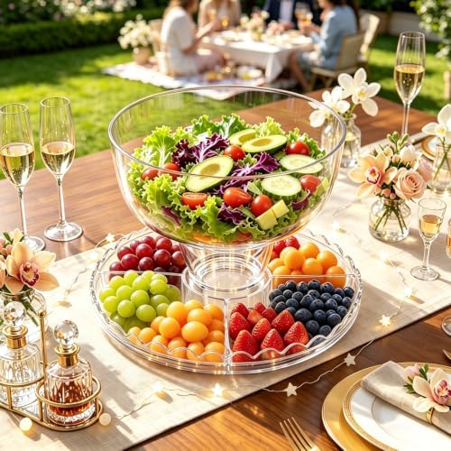 12" Dome Cover Acrylic Cake Stand with Lid in circular, alternate view 6