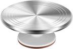 12" Gray Aluminum Alloy Cake Turntable, Cake Stand for Decorating in Gray