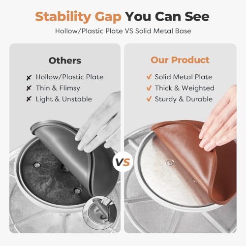 12" Gray Aluminum Alloy Cake Turntable, Cake Stand for Decorating in Gray, alternate view 3