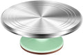 12" Green Aluminum Alloy Cake Turntable, Cake Stand for Decorating in Green