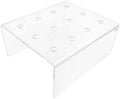 12 Hole Clear Acrylic Push Pop Cake Stand, Reusable Cake Pop Ice Cream Cone Holder Display Rack, Push Tube