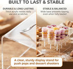 12 Hole Clear Acrylic Push Pop Cake Stand, Reusable Cake Pop Ice Cream Cone Holder Display Rack, Push Tube, alternate view 6