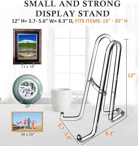 12 Inch Acrylic Plate Display Stand - Holder + Frame, Picture, Decorative Plate, Book, Photo Easel in 12 Inch, alternate view