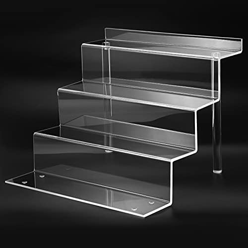 12 Inch Acrylic Shelf for Perfume Organizer, 4 Tier Funko POP Shelves, Cologne Organizer Tiered Riser Display