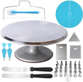 12 Inch Aluminium Alloy Revolving Cake Stand, Rotating Cake Turntable for Cake, Cupcake Decorating Supplies