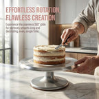 12 Inch Aluminium Alloy Revolving Cake Stand, Rotating Cake Turntable for Cake, Cupcake Decorating Supplies in, alternate