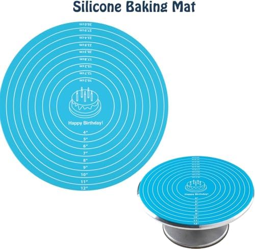 12 Inch Aluminium Alloy Revolving Cake Stand, Rotating Cake Turntable for Cake, Cupcake Decorating Supplies in, alternate