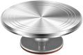 12-Inch Aluminum Alloy Cake Turntable for Frosting, Ultra-Smooth Rotating Icing Stand with Non-Slip Base