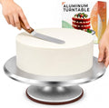 12 Inch Aluminum Alloy Revolving Cake Stand, Cake Turntable for Decorating Rotating Cake Stand for Cupcakes