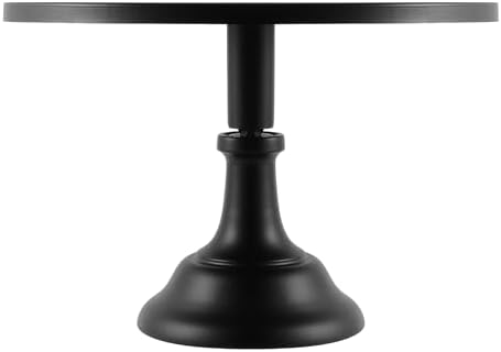 12 Inch Black Round Cake Stand, Metal Cake Stand, Detachable Dessert Display Stand for Weddings, Parties in, alternate view 7