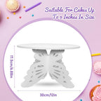 12 Inch Butterfly Cake Stand, White Butterfly PVC Cake Holder for Birthday Wedding Party, Round Cake Stand for, alternate