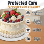 12 Inch Cake Drum, White Round Cake Board, 1/2 Inch Thick Cardboard, alternate view 3