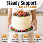 12 Inch Cake Drum, White Round Cake Board, 1/2 Inch Thick Cardboard, alternate view 4