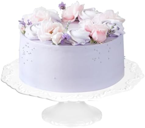 12 Inch Cake Stand for 10 Inch Cakes, Porcelain Wedding Cake Stand for Party, Round Dessert Cake Display Stand