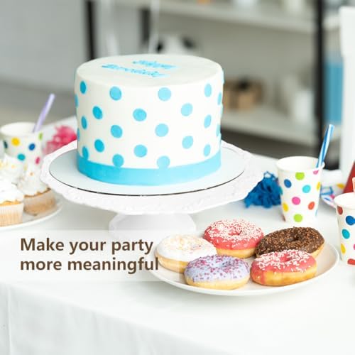 12 Inch Cake Stand for 10 Inch Cakes, Porcelain Wedding Cake Stand for Party, Round Dessert Cake Display Stand, alternate