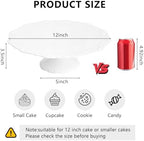 12 Inch Cake Stand for 10 Inch Cakes, Porcelain Wedding Cake Stand for Party, Round Dessert Cake Display Stand, alternate