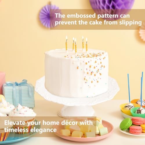 12 Inch Cake Stand for 10 Inch Cakes, Porcelain Wedding Cake Stand for Party, Round Dessert Cake Display Stand, alternate