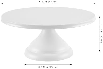 12 Inch Cake Stand, White Round Dessert Display Stand for Party, Birthday in White, alternate view 3