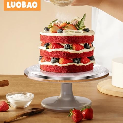 12 Inch Cake Turntable Decorating Stand with Aluminum, Cake Turntable Decorating Kit, Rotating Cake Stand Cake, alternate