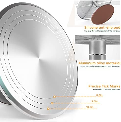 12 Inch Cake Turntable Decorating Stand with Aluminum, Cake Turntable Decorating Kit, Rotating Cake Stand Cake, alternate