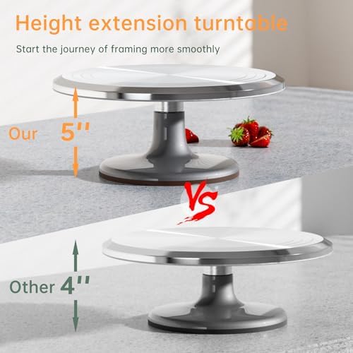 12 Inch Cake Turntable Decorating Stand with Aluminum, Cake Turntable Decorating Kit, Rotating Cake Stand Cake, alternate