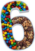 12 Inch Fillable Letter & Number Charcuterie Box, Reusable Plastic Serving Tray for Birthday, Anniversary, Baby