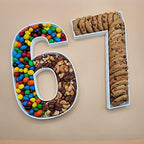 12 Inch Fillable Letter & Number Charcuterie Box, Reusable Plastic Serving Tray for Birthday, Anniversary, Baby, alternate