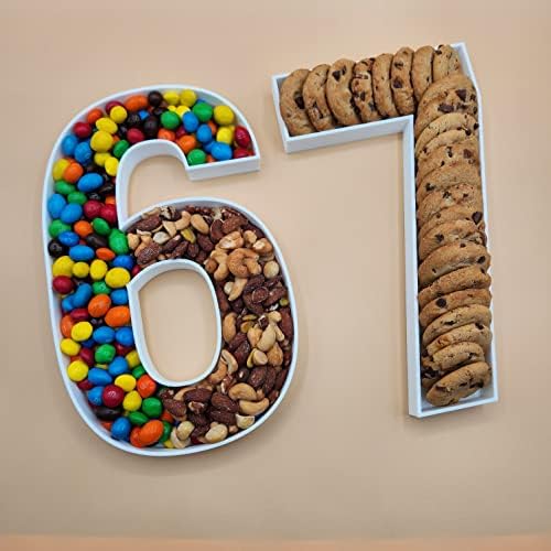 12 Inch Fillable Letter & Number Charcuterie Box, Reusable Plastic Serving Tray for Birthday, Anniversary, Baby, alternate