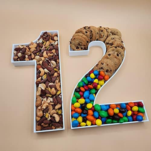 12 Inch Fillable Letter & Number Charcuterie Box, Reusable Plastic Serving Tray for Birthday, Anniversary, Baby, alternate