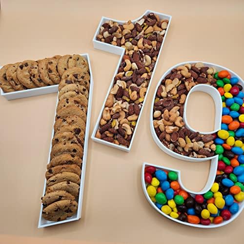 12 Inch Fillable Letter & Number Charcuterie Box, Reusable Plastic Serving Tray for Birthday, Anniversary, Baby, alternate