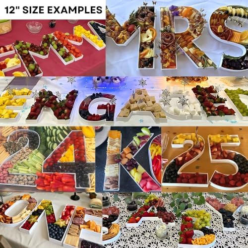 12 Inch Fillable Letter & Number Charcuterie Box, Reusable Plastic Serving Tray for Birthday, Anniversary, Baby, alternate