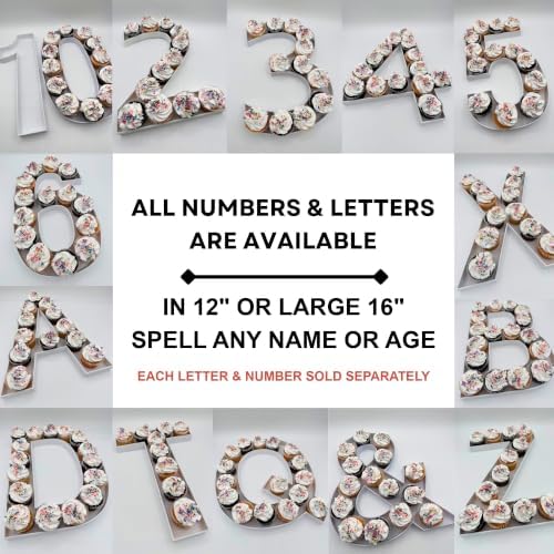 12 Inch Fillable Letter & Number Charcuterie Box, Reusable Plastic Serving Tray for Birthday, Anniversary, Baby, alternate