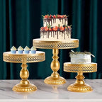12 Inch Iron Round Cake Stand Dessert Holder for Wedding Birthday Baby Shower Anniversary (Gold) in Gold, alternate view 5