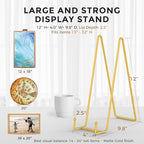 12 Inch Large Plate Stands/holder for Display - Metal Picture Frame Holder Stand + Small Easels for Platter, alternate view 2