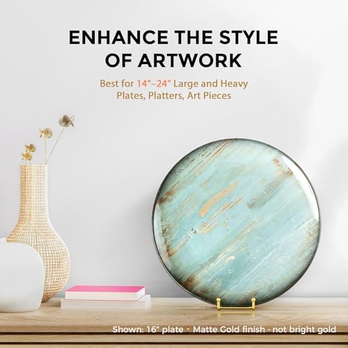 12 Inch Large Plate Stands/holder for Display - Metal Picture Frame Holder Stand + Small Easels for Platter, alternate view 4
