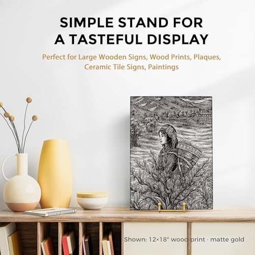 12 Inch Large Plate Stands/holder for Display - Metal Picture Frame Holder Stand + Small Easels for Platter, alternate view 7