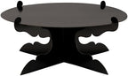 12 inch One Tier Cardboard Cake Stand, Black Cupcake Stand for Birthday Wedding DIY Dessert Decoration in Black