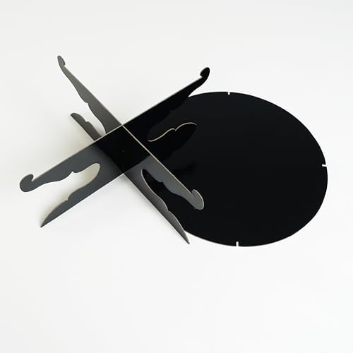 12 inch One Tier Cardboard Cake Stand, Black Cupcake Stand for Birthday Wedding DIY Dessert Decoration in Black, alternate