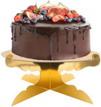 12 inch One Tier Cardboard Cupcake Stands & Cake Stands for Party (1, Gold) in Gold, alternate view 5