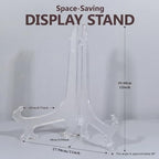 12 Inch Plastic Display Stand, White Easel Display Photo Holder Stand, Displays Picture Frames, Cookbooks, alternate view 2