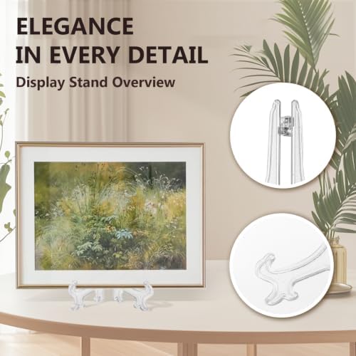 12 Inch Plastic Display Stand, White Easel Display Photo Holder Stand, Displays Picture Frames, Cookbooks, alternate view 4