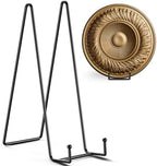 12 Inch Plate Stands for Large Heavy Duty Display - Metal Picture Frame Holder Stand + Table Top Easels for