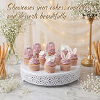 12 Inch Round Wedding Cake Stand for Cupcakes & Desserts, White in White, alternate view 6