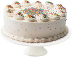 12 Inch Round White Ceramic Cake Stand, Decorative Cupcake Stand, Dessert Display Plates for Snacks and Cookies